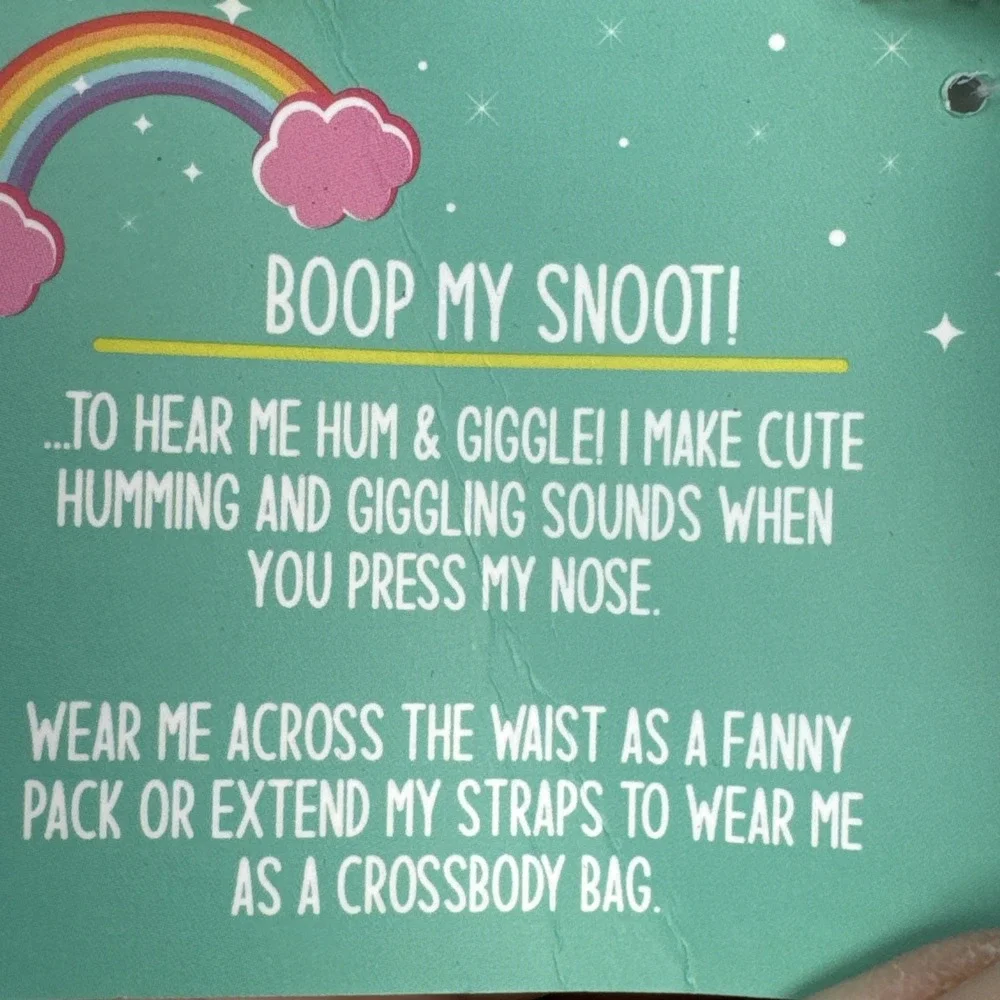 Cuddle Barn Dazzle Llama Unicorn Purse Fanny Pack‎ Enchanted Plush Sound NWT